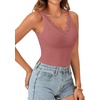 image:imageLYANER Womens Lace Trim V Neck Y2k Cami TopBrick Red