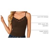 image:imageLYANER Womens Lace Trim V Neck Y2k Cami TopBrown
