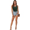 image:imageLYANER Womens Lace Trim V Neck Y2k Cami TopDark Green