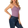 image:imageLYANER Womens Lace Trim V Neck Y2k Cami TopDusty Purple
