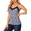 image:imageLYANER Womens Lace Trim V Neck Y2k Cami TopFloral Multi