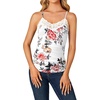 image:imageLYANER Womens Lace Trim V Neck Y2k Cami TopFloral White