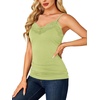 image:imageLYANER Womens Lace Trim V Neck Y2k Cami TopGrass Green