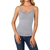 image:imageLYANER Womens Lace Trim V Neck Y2k Cami TopGray