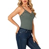 image:imageLYANER Womens Lace Trim V Neck Y2k Cami TopGreen