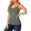image:imageLYANER Womens Lace Trim V Neck Y2k Cami TopGreen