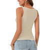 image:imageLYANER Womens Lace Trim V Neck Y2k Cami TopGreige