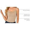 image:imageLYANER Womens Lace Trim V Neck Y2k Cami TopKhaki