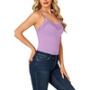 image:imageLYANER Womens Lace Trim V Neck Y2k Cami TopLavender