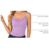 image:imageLYANER Womens Lace Trim V Neck Y2k Cami TopLavender