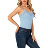 image:imageLYANER Womens Lace Trim V Neck Y2k Cami TopLight Blue