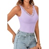 image:imageLYANER Womens Lace Trim V Neck Y2k Cami TopLight Purple