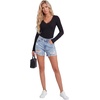 image:imageLYANER Womens Lace V Neck Long Sleeve ShirtsBlack