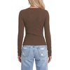 image:imageLYANER Womens Lace V Neck Long Sleeve ShirtsBrown