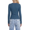 image:imageLYANER Womens Lace V Neck Long Sleeve ShirtsDark Blue