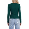 image:imageLYANER Womens Lace V Neck Long Sleeve ShirtsDark Green