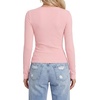 image:imageLYANER Womens Lace V Neck Long Sleeve ShirtsPink