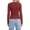 image:imageLYANER Womens Lace V Neck Long Sleeve ShirtsWine Red
