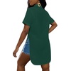 image:imageLYANER Womens Lapel Collar Sexy BlouseDark Green