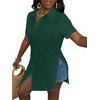 image:imageLYANER Womens Lapel Collar Sexy BlouseDark Green