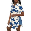 image:imageLYANER Womens Lapel Collar Sexy BlouseFloral Navy