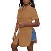 image:imageLYANER Womens Lapel Collar Sexy BlouseKhaki
