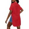 image:imageLYANER Womens Lapel Collar Sexy BlouseRed
