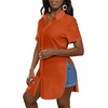 image:imageLYANER Womens Lapel Collar Sexy BlouseRust Red