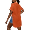 image:imageLYANER Womens Lapel Collar Sexy BlouseRust Red