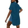 image:imageLYANER Womens Lapel Collar Sexy BlouseTeal Blue