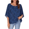 image:imageLYANER Womens Off The Shoulder Y2k Crop TopsPatterned Blue