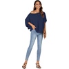 image:imageLYANER Womens Off The Shoulder Y2k Crop TopsPure Navy Blue