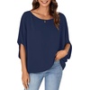image:imageLYANER Womens Off The Shoulder Y2k Crop TopsPure Navy Blue