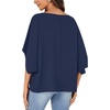 image:imageLYANER Womens Off The Shoulder Y2k Crop TopsPure Navy Blue