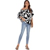 image:imageLYANER Womens Off The Shoulder Y2k Crop TopsWhite Block