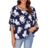 image:imageLYANER Womens Off The Shoulder Y2k Crop TopsWhite Flower
