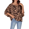 image:imageLYANER Womens Off The Shoulder Y2k Crop TopsZebra Print Pink