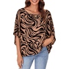 image:imageLYANER Womens Off The Shoulder Y2k Crop TopsZebra Print Pink