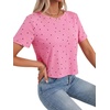 image:imageLYANER Womens Open Back Casual TeeBlack Polka Dots