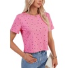 image:imageLYANER Womens Open Back Casual TeeBlack Polka Dots
