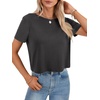 image:imageLYANER Womens Open Back Casual TeeDark Gray