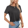 image:imageLYANER Womens Open Back Casual TeeDark Gray