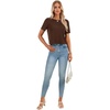 image:imageLYANER Womens Open Back Casual TeeDeep Brown
