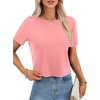 image:imageLYANER Womens Open Back Casual TeeDeep Pink