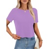 image:imageLYANER Womens Open Back Casual TeeLight Purple