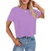 image:imageLYANER Womens Open Back Casual TeeLight Purple