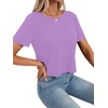 image:imageLYANER Womens Open Back Casual TeeLight Purple