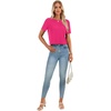 image:imageLYANER Womens Open Back Casual TeeRose Red