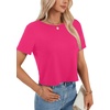 image:imageLYANER Womens Open Back Casual TeeRose Red