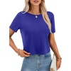 image:imageLYANER Womens Open Back Casual TeeRoyal Blue